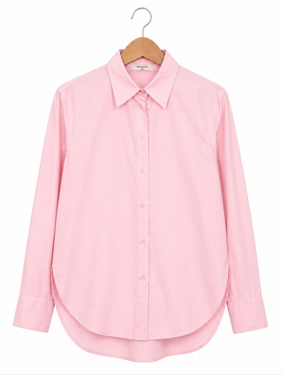 Babaton Tops - Babaton Light Pink Button-Up Shirt XS Classic Minimalist Blouse